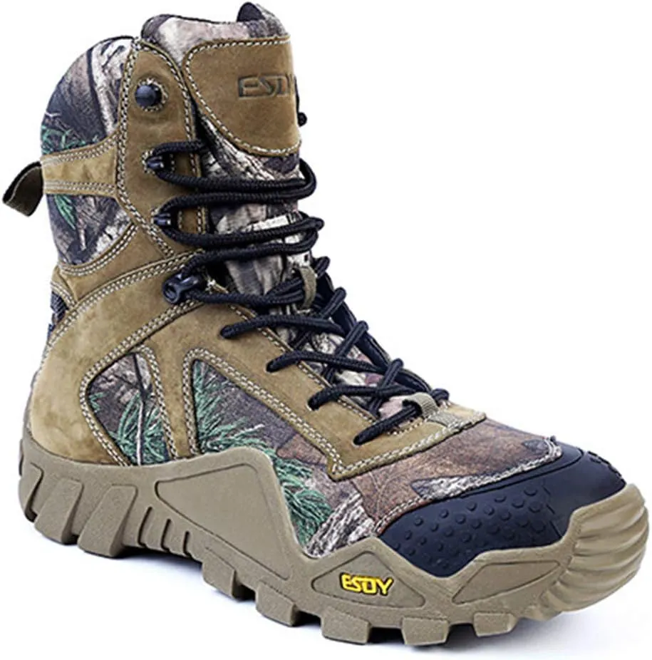 Wygwlg Men Military Boots Four Seasons Action Combat Boots Durable Desert Tactical Boot Waterproof Jungle Off Road Mountaineering Boots