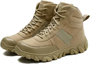 Wygwlg Men's Military Combat Army Boots Special Forces Boot Breathable Jungle Combat Boots Durable Low Rise Hiking Shoes