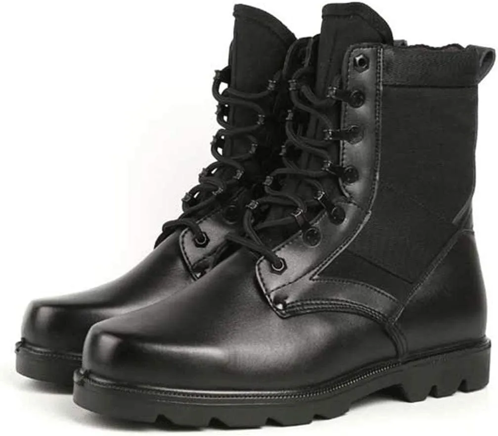 Wygwlg Mens Military Combat Black Army Patrol Work Hiking Boot Tactical Mountaineering Boots Security Jungle Recon Boot