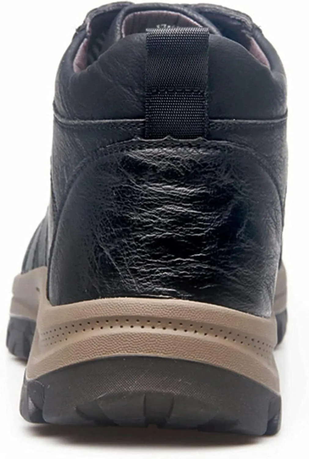Yiozoi Men's Winter Ankle Boots Outdoor Short Leather Snow Boots Warm Autumn and Winter Daily Wear Comfortable Lace up Work Shoes