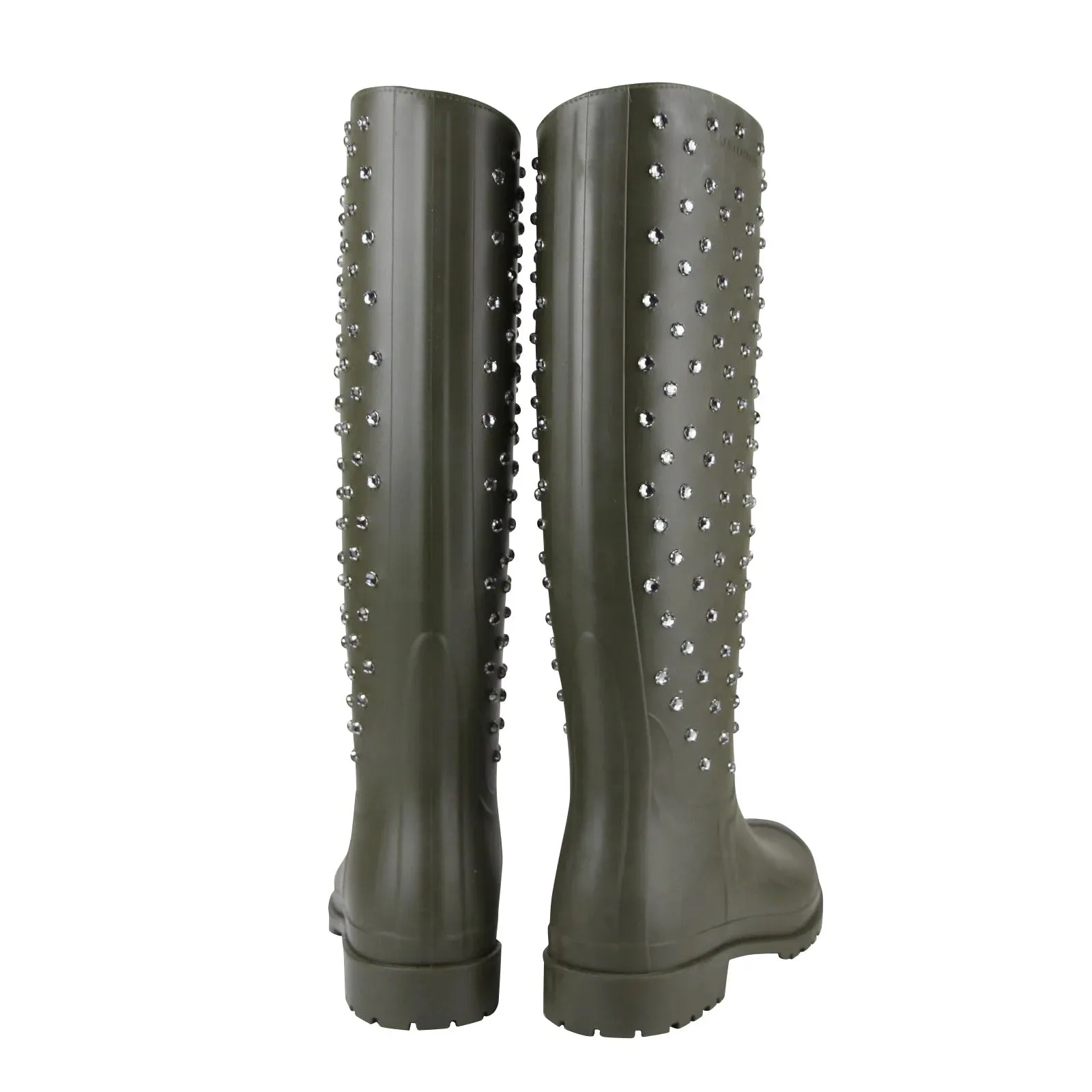 YSL SAINT LAURENT CRYSTAL FESTIVAL RAIN BOOTS